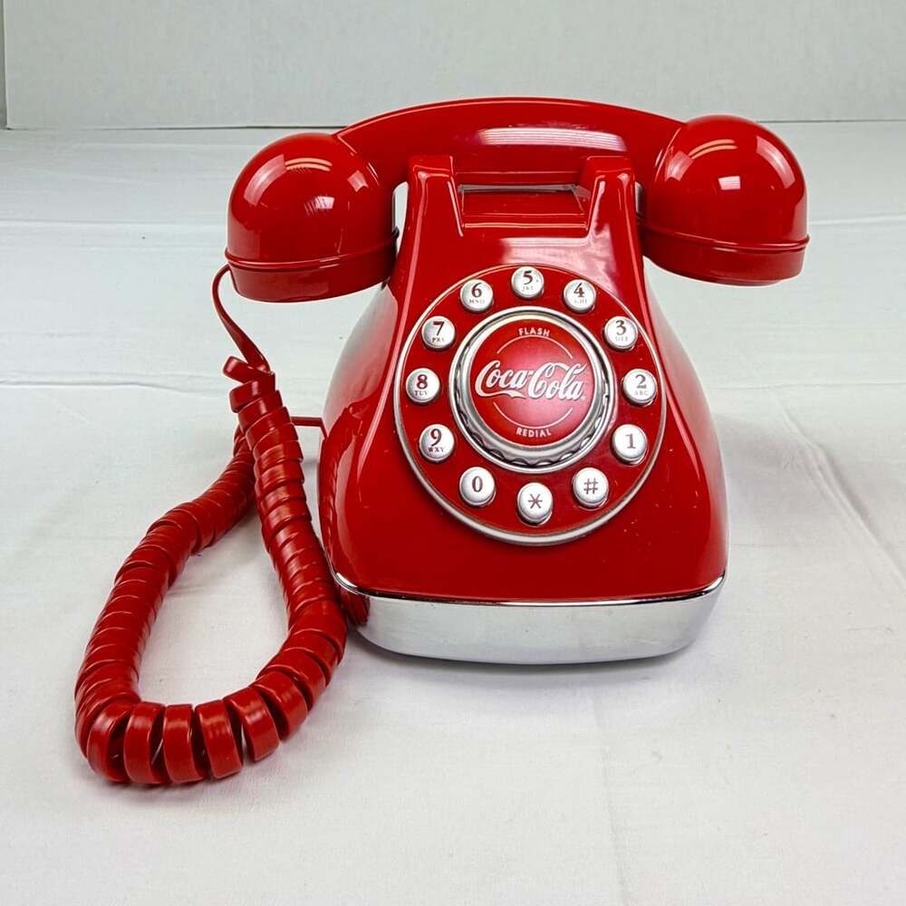 Vintage 2001 Coca-Cola Red Telephone Landline Push Button Phone